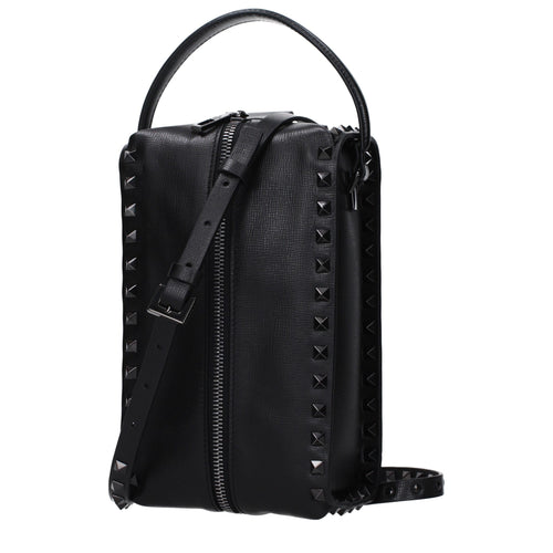 Valentino Garavani Black Leather Clutch Bag - ClickThatClicks 