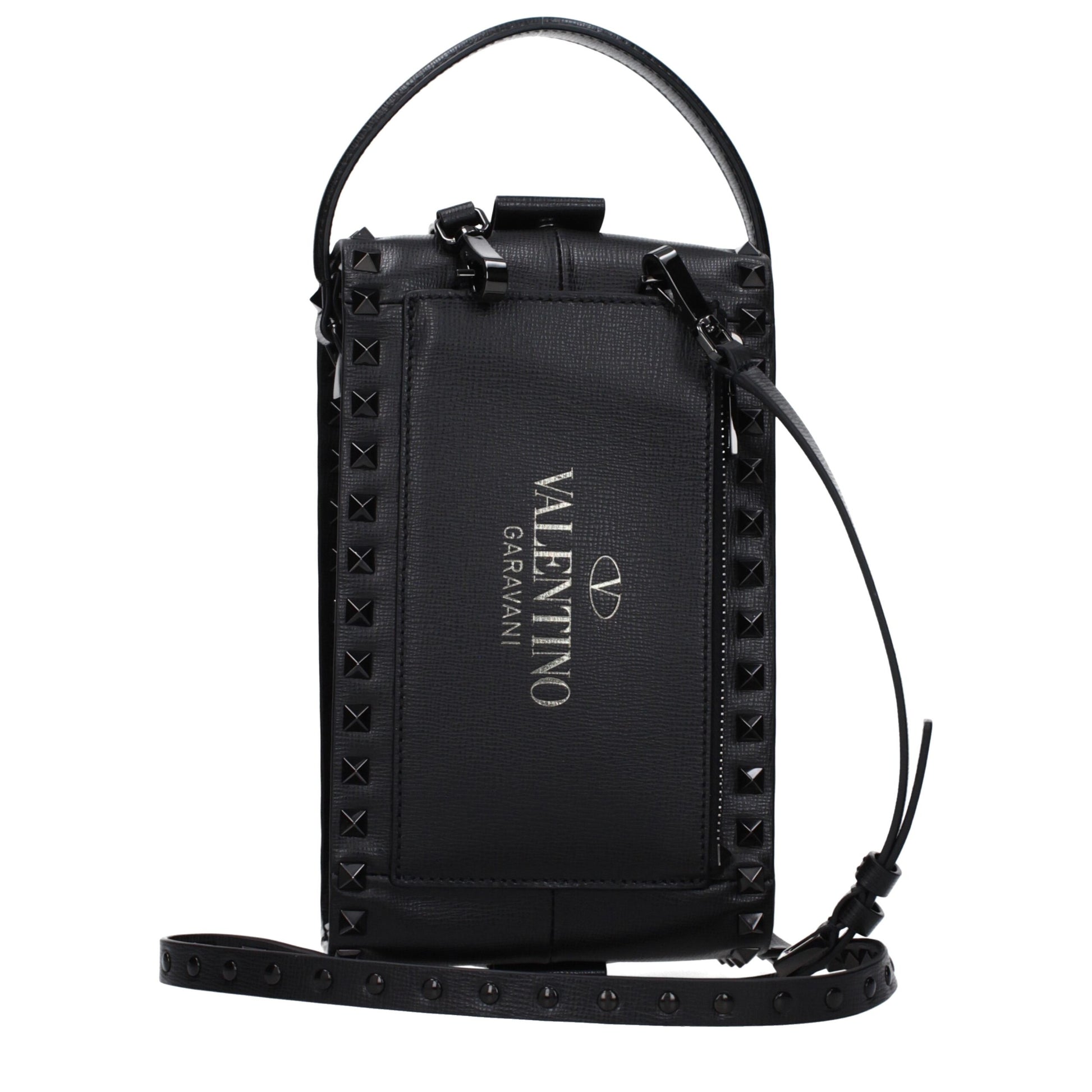Valentino Garavani Black Leather Clutch Bag - ClickThatClicks 