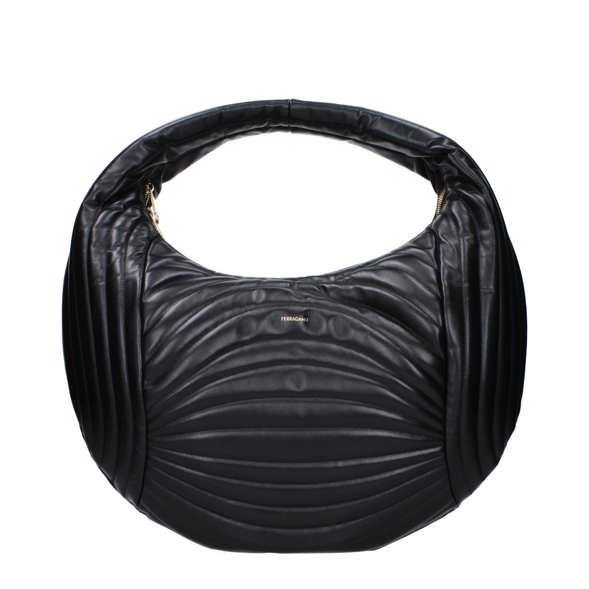 Salvatore Ferragamo Black Leather Handbag - ClickThatClicks 