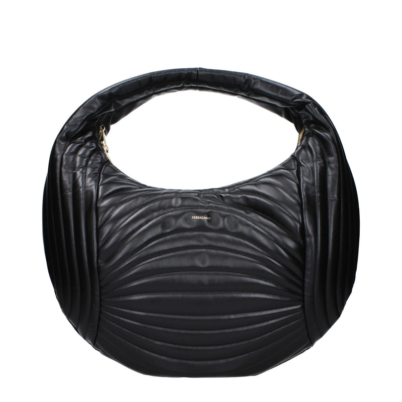 Salvatore Ferragamo Black Leather Handbag