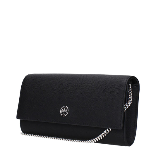 Tory Burch Black Leather Clutch Bag - ClickThatClicks 