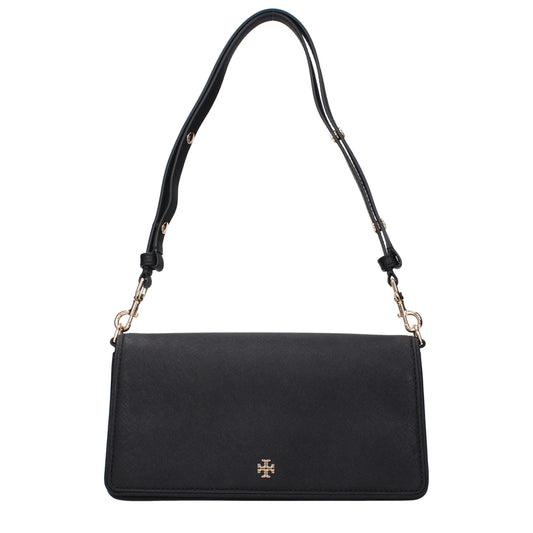 Tory Burch Black Leather Shoulder Bag - ClickThatClicks 