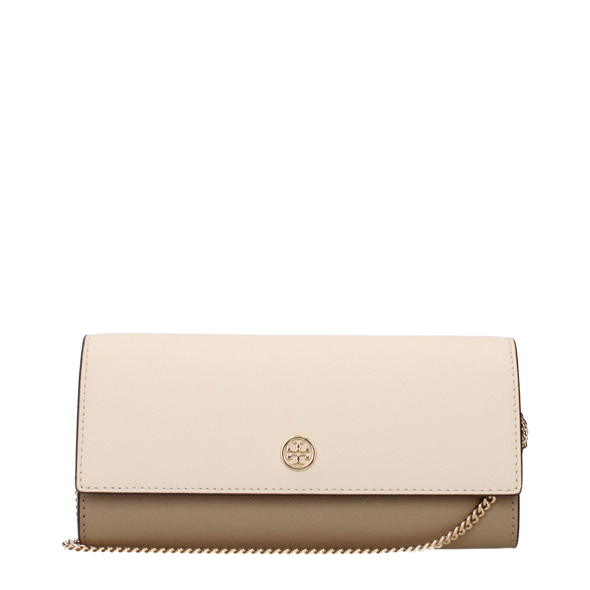 Tory Burch Beige Leather Clutch Bag - ClickThatClicks 
