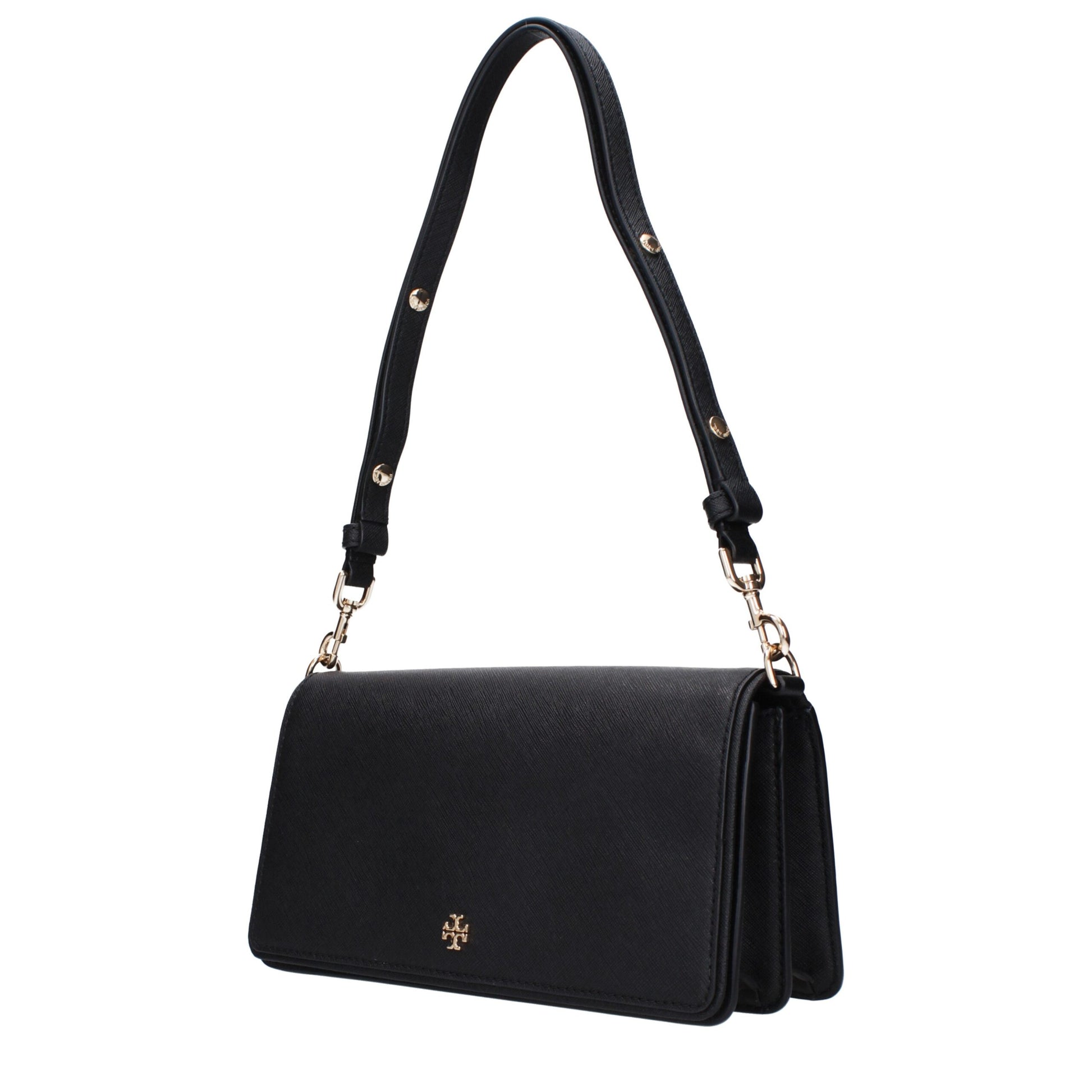 Tory Burch Black Leather Shoulder Bag - ClickThatClicks 