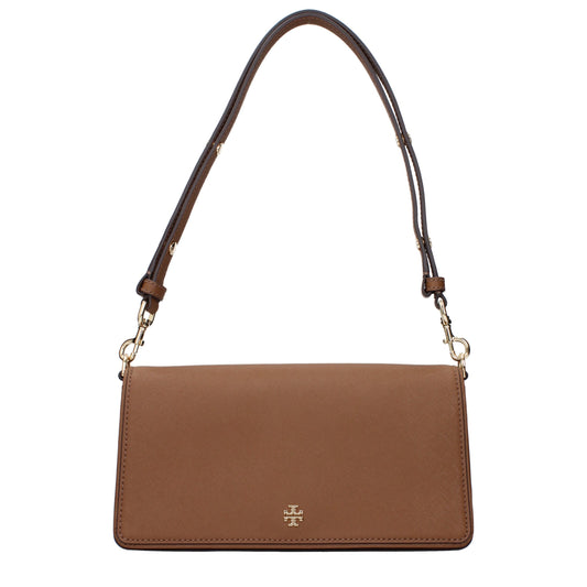 Tory Burch Brown Leather Shoulder Bag - ClickThatClicks 