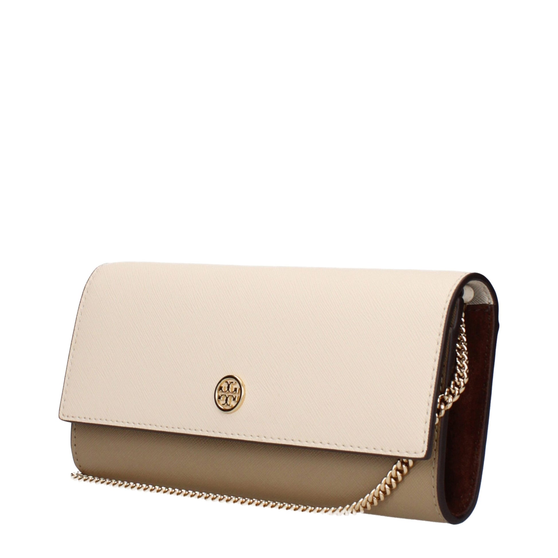 Tory Burch Beige Leather Clutch Bag - ClickThatClicks 