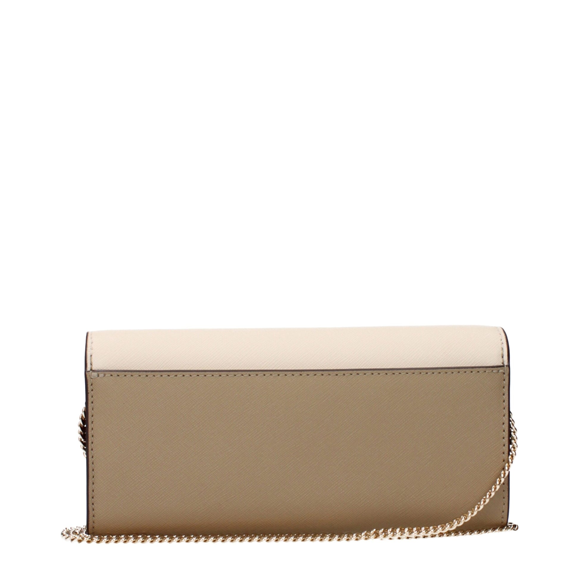 Tory Burch Beige Leather Clutch Bag - ClickThatClicks 