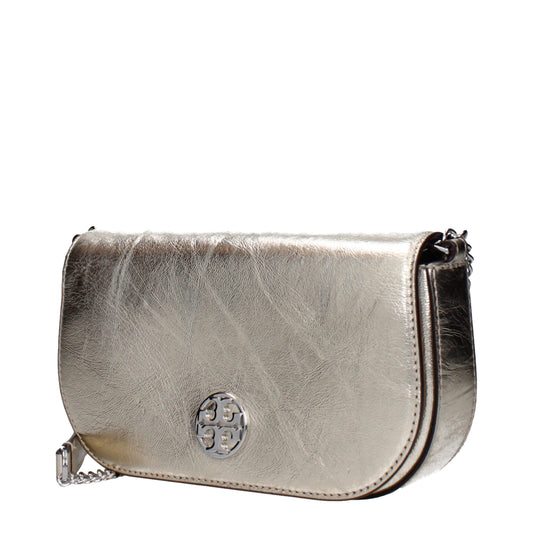 Tory Burch Gold Leather Crossbody Bag - ClickThatClicks 