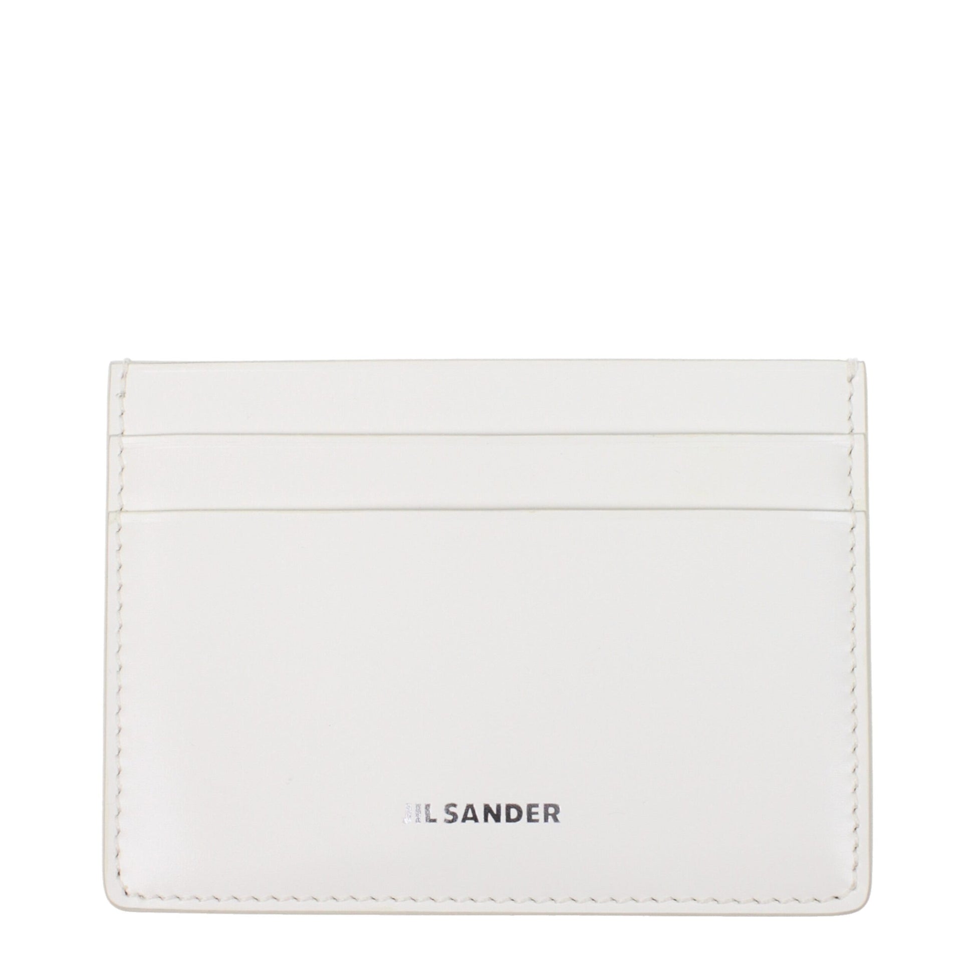 Jil Sander White Leather Cardholder - ClickThatClicks 