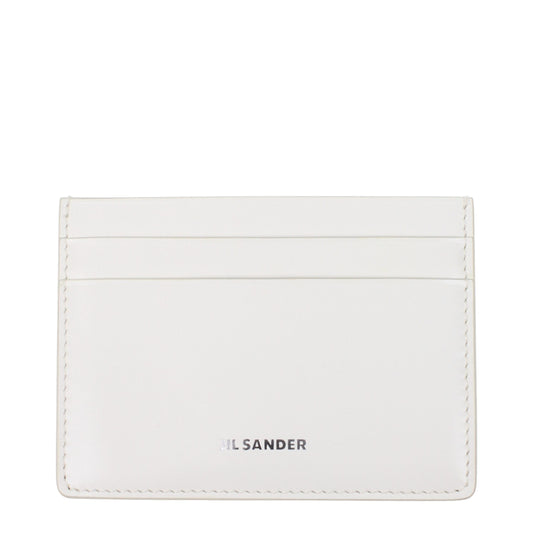 Jil Sander White Leather Cardholder - ClickThatClicks 