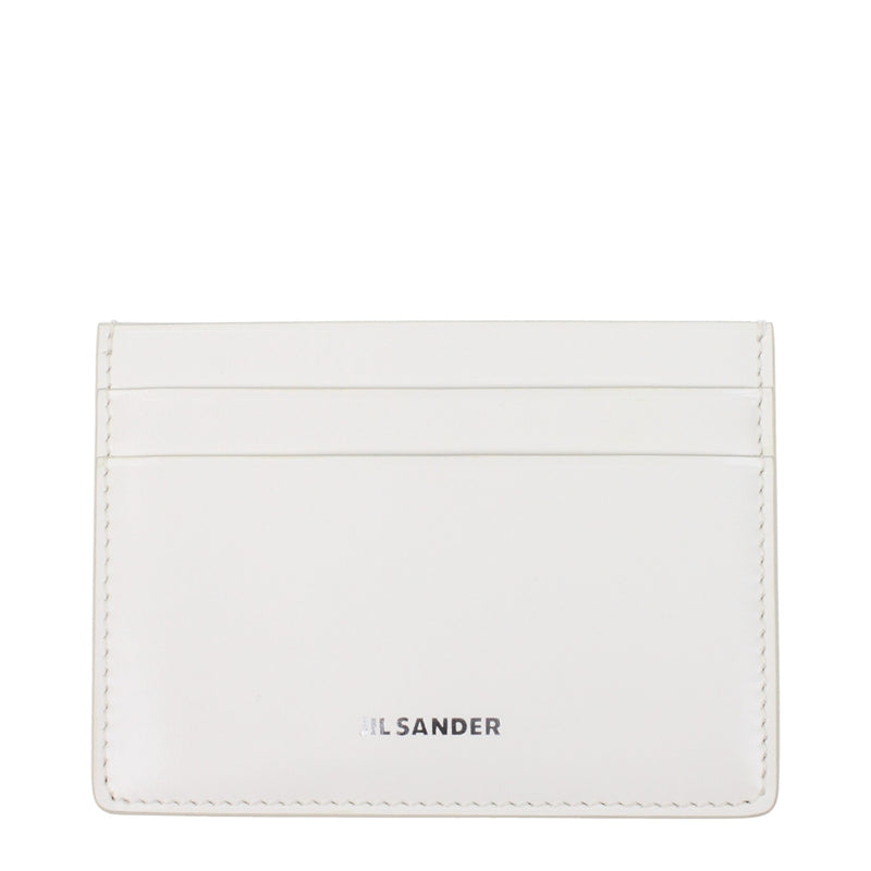 Jil Sander White Leather Cardholder
