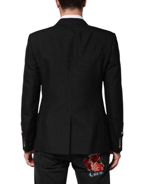 Dolce & Gabbana Black Bee Crown Embellished Suit Coat Blazer - ClickThatClicks 