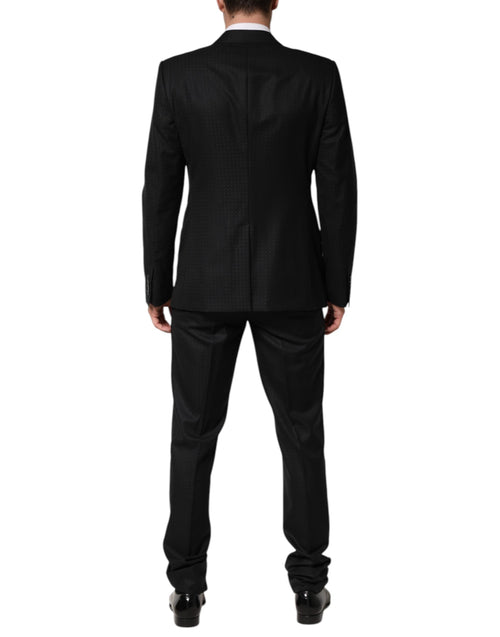 Dolce & Gabbana Black Jacquard Single Breasted 2 Piece Suit - ClickThatClicks 