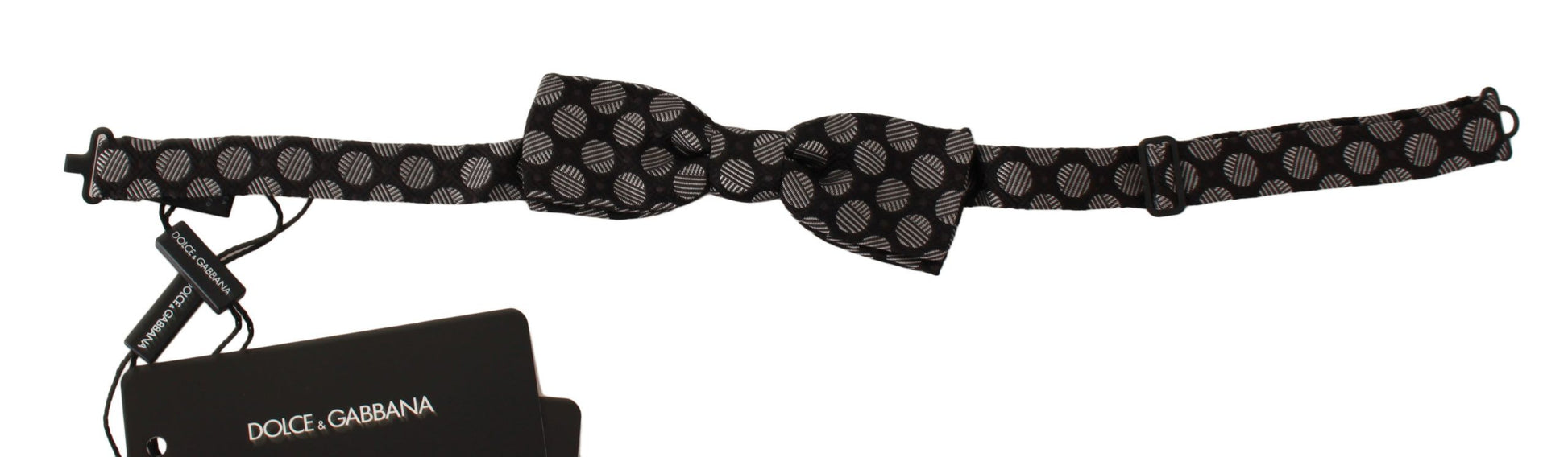 Dolce & Gabbana Brown Silk Polka Dot Jacquard Men  Bow Tie Papillon - ClickThatClicks 