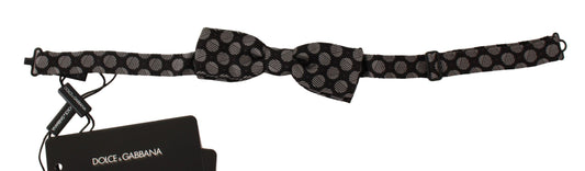 Dolce & Gabbana Brown Silk Polka Dot Jacquard Men  Bow Tie Papillon - ClickThatClicks 