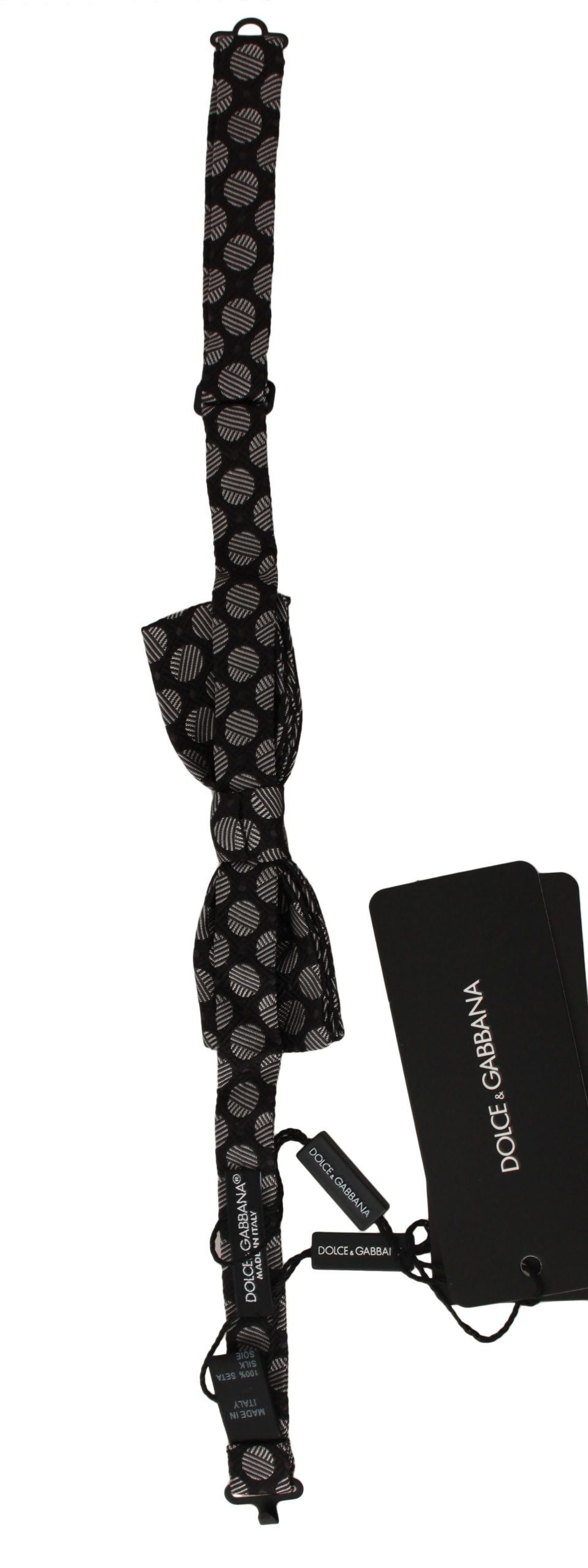 Dolce & Gabbana Brown Silk Polka Dot Jacquard Men  Bow Tie Papillon - ClickThatClicks 