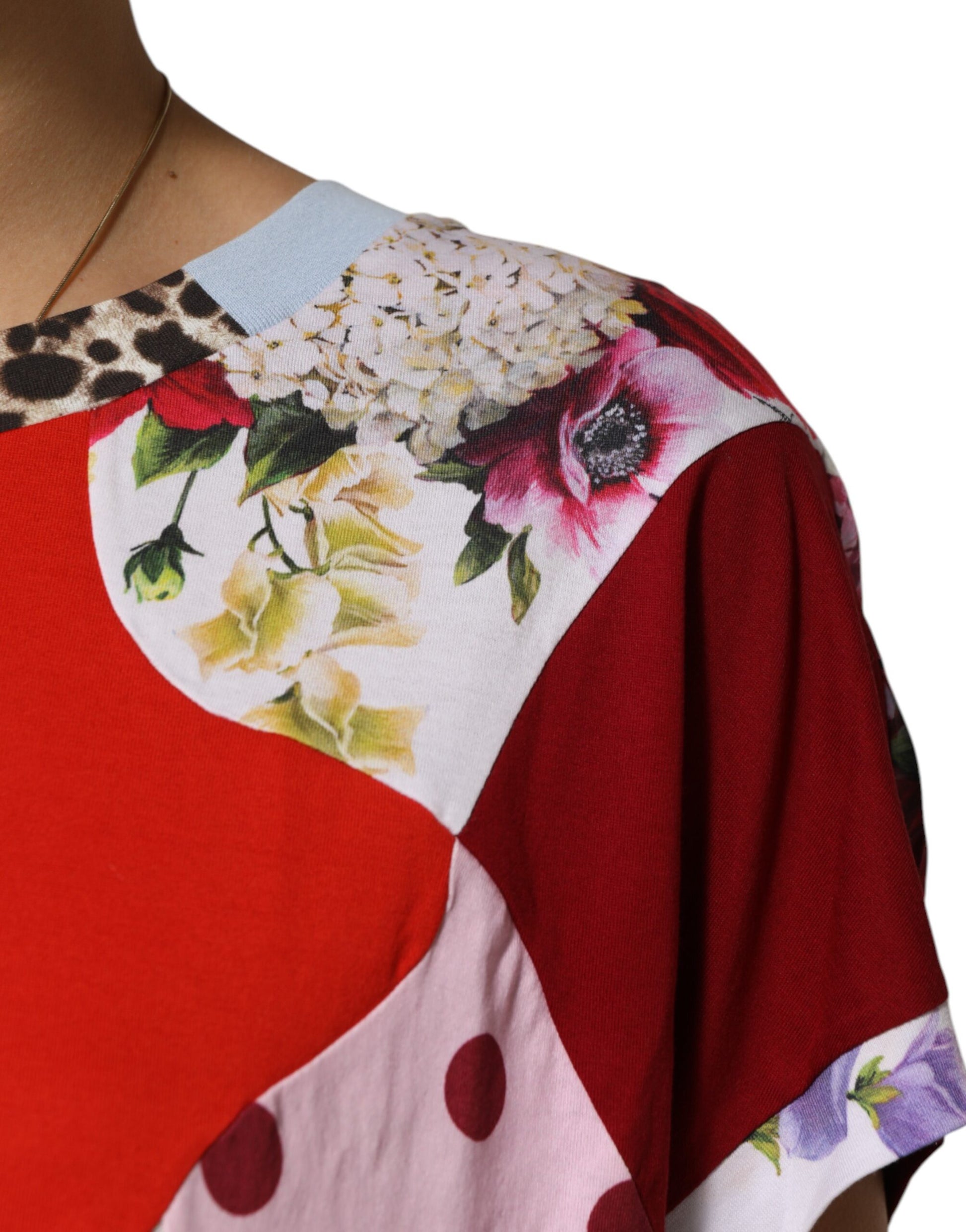 Dolce & Gabbana Multicolor Patchwork Cotton Silk Blouse Top - ClickThatClicks 