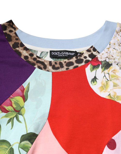 Dolce & Gabbana Multicolor Patchwork Cotton Silk Blouse Top - ClickThatClicks 