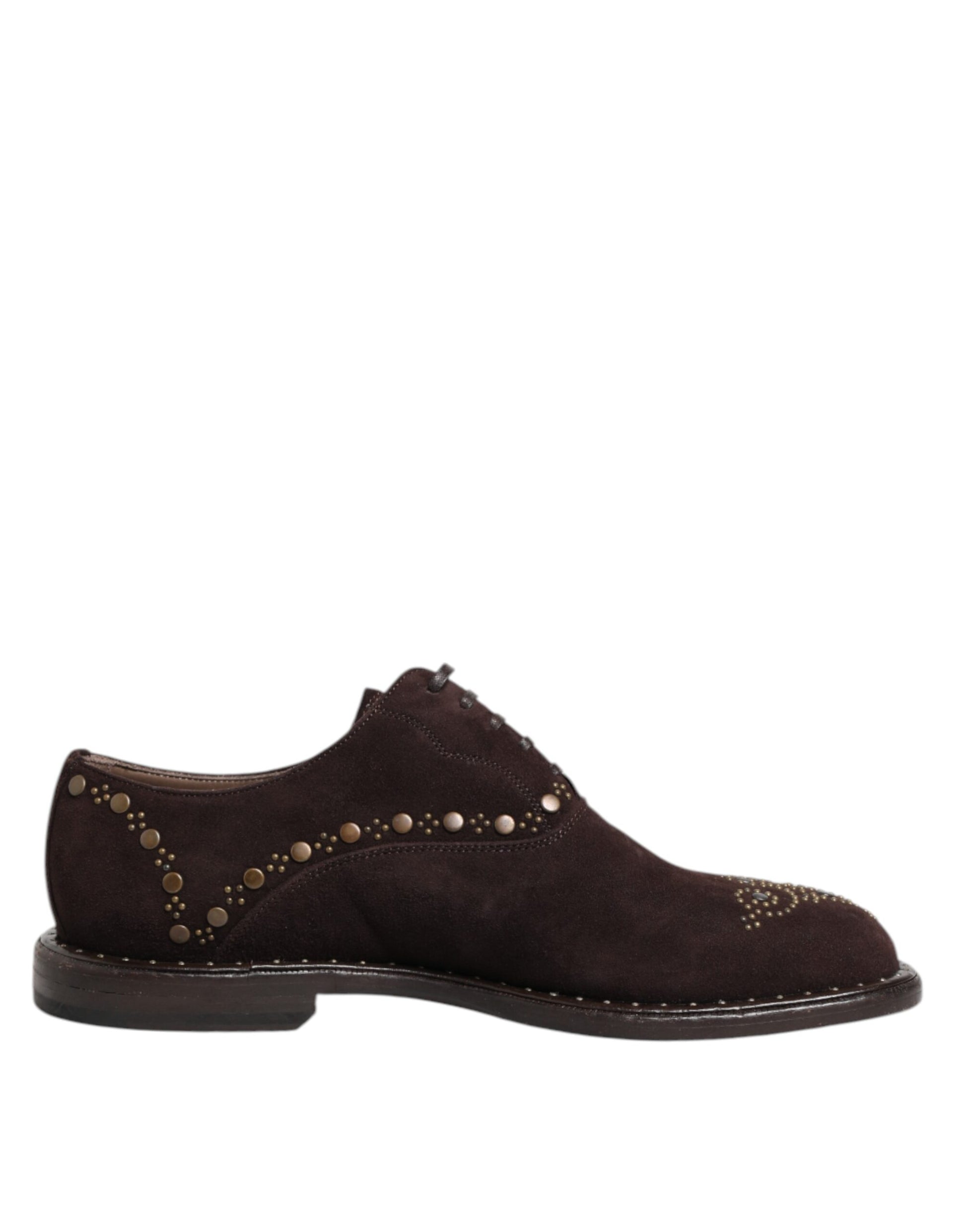Dolce & Gabbana Brown Velvet Lace Up Oxford Dress Shoes - ClickThatClicks 
