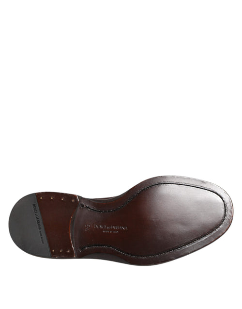 Dolce & Gabbana Brown Velvet Lace Up Oxford Dress Shoes - ClickThatClicks 