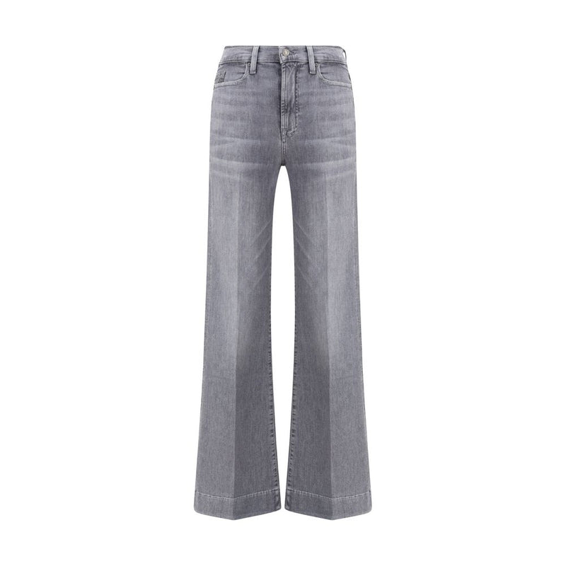7FOR Gray Cotton Bootcut Jeans