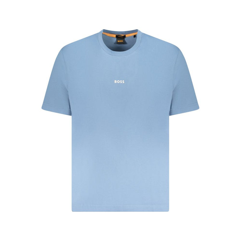 Hugo Boss Blue Cotton Men T-Shirt