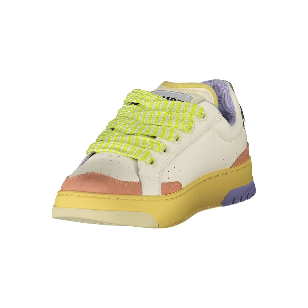 Blauer White Polyurethane Women Sneaker - ClickThatClicks 