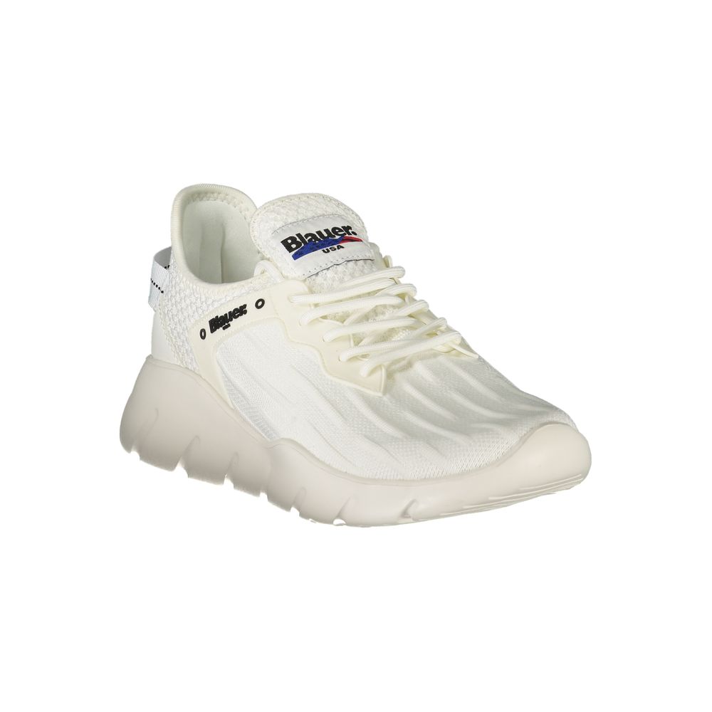 Blauer White Polyester Men's Sneaker - ClickThatClicks 