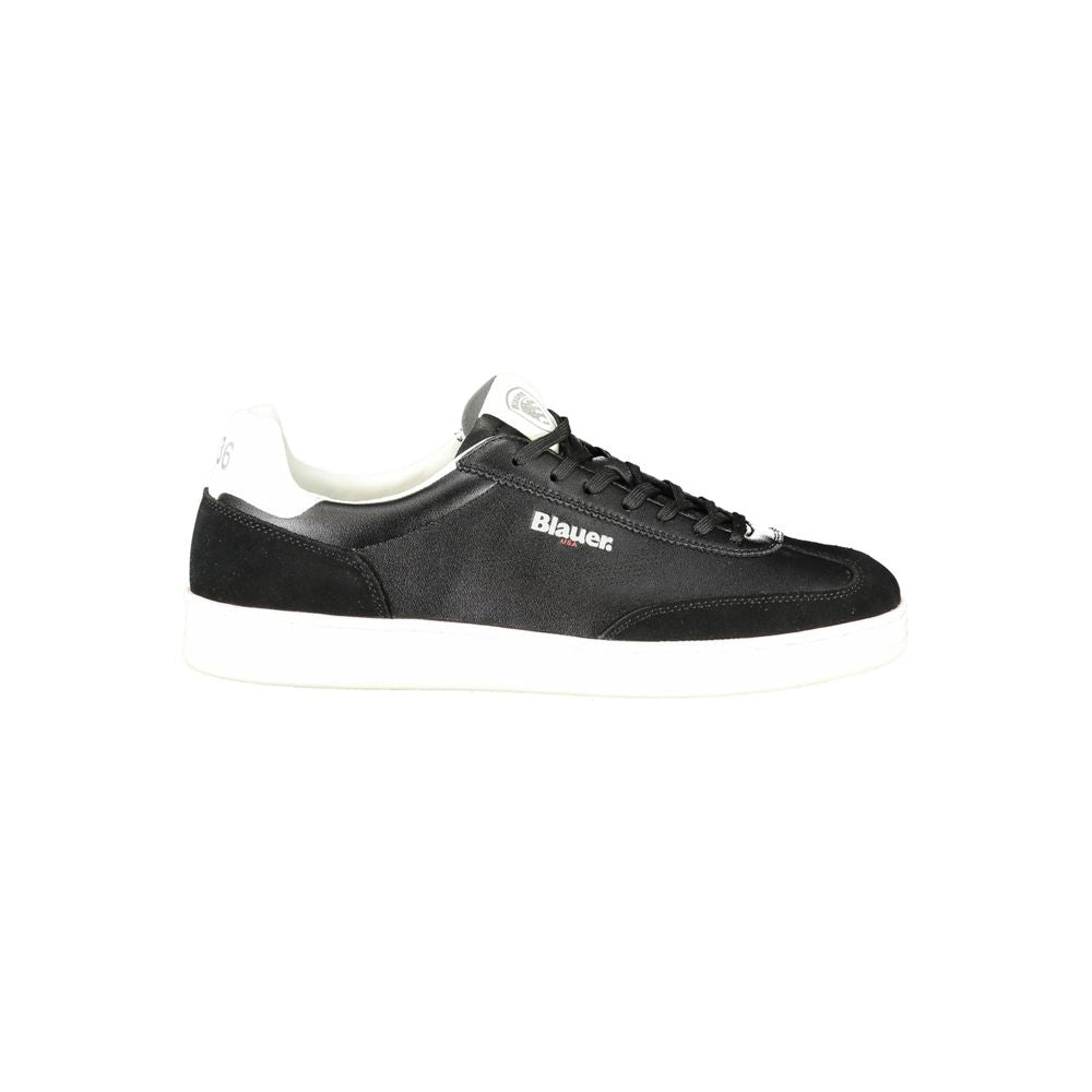 Blauer Black Polyurethane Men's Sneaker - ClickThatClicks 