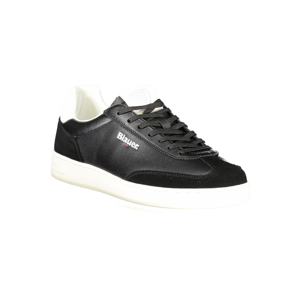Blauer Black Polyurethane Men's Sneaker - ClickThatClicks 