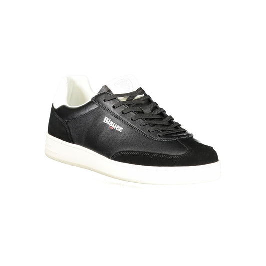 Blauer Black Polyurethane Men's Sneaker - ClickThatClicks 