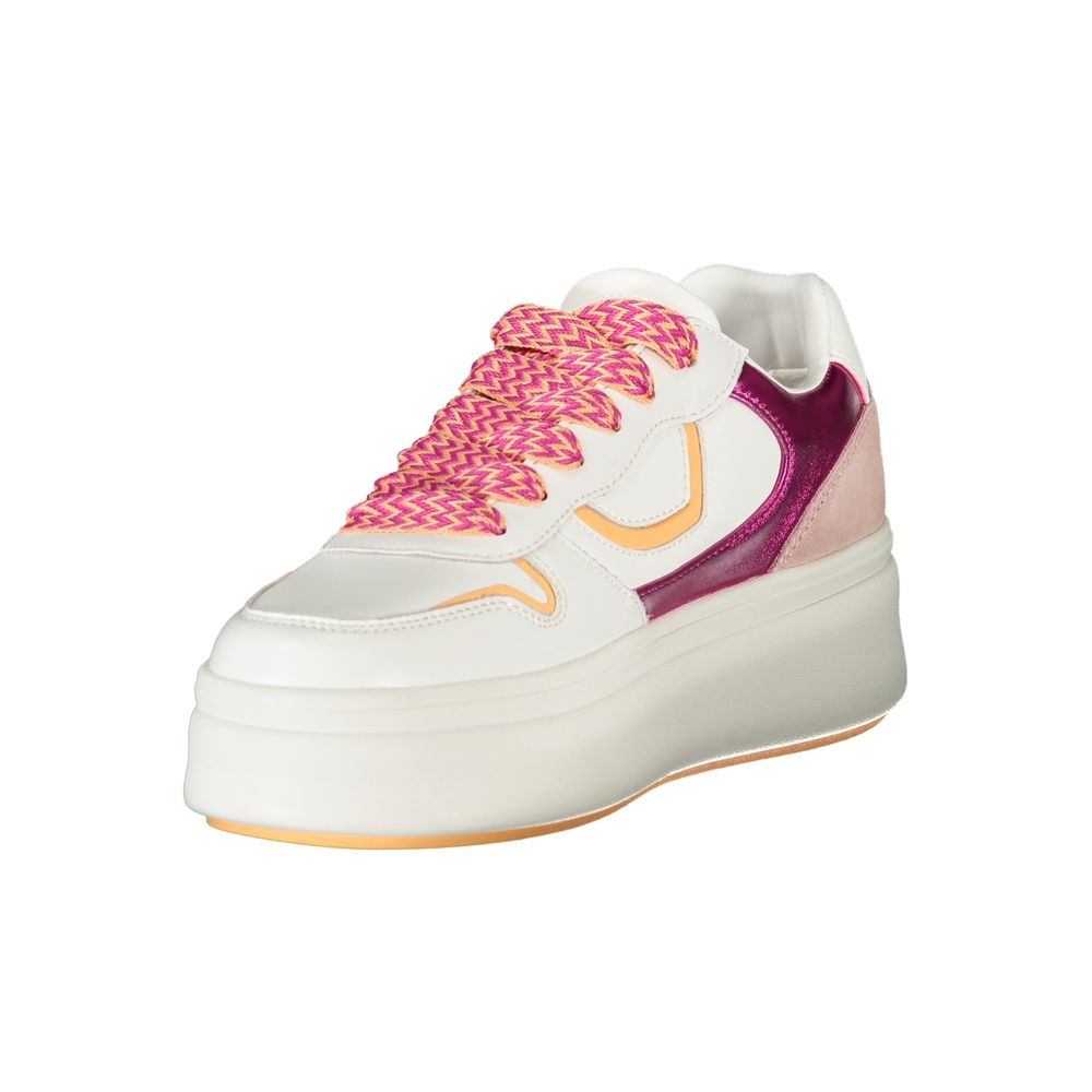 Blauer White Polyurethane Women Sneaker - ClickThatClicks 