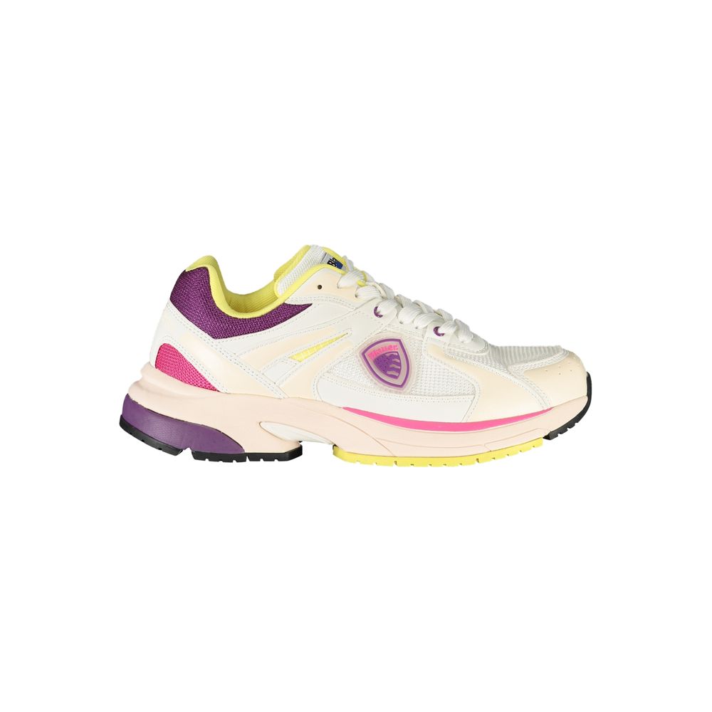 Blauer White Polyurethane Women Sneaker - ClickThatClicks 