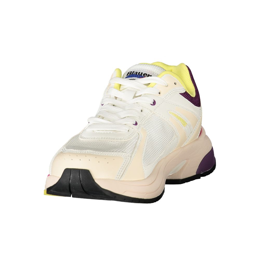 Blauer White Polyurethane Women Sneaker - ClickThatClicks 
