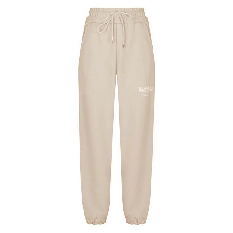 Comme Des Fuckdown Beige Cotton Women Sweatpant
