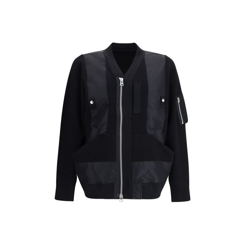 Sacai Black Cotton Bomber