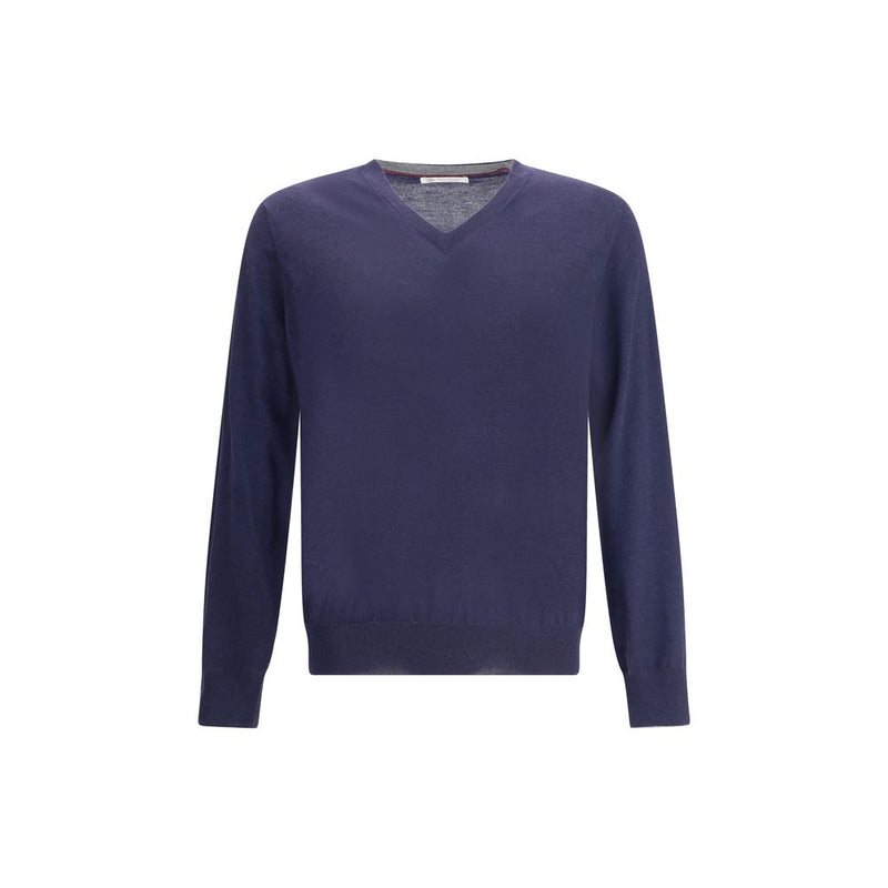 Brunello Cucinelli Blue Cashmere Cashmere Sweater