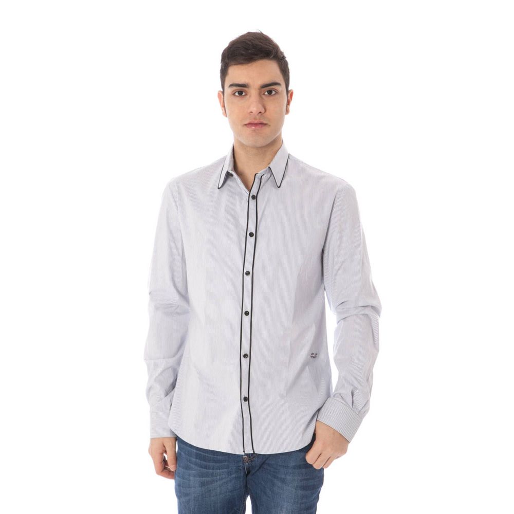 Costume National Azzurro Cotton Men Shirt - ClickThatClicks 