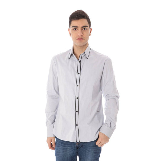 Costume National Azzurro Cotton Men Shirt - ClickThatClicks 