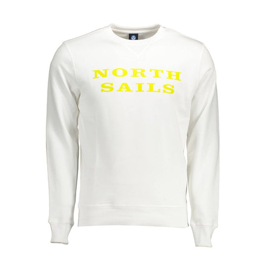 North Sails White Cotton Men's Sweatshirt - ClickThatClicks 