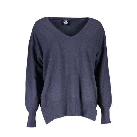 North Sails Blue Polyamide Women Sweater - ClickThatClicks 