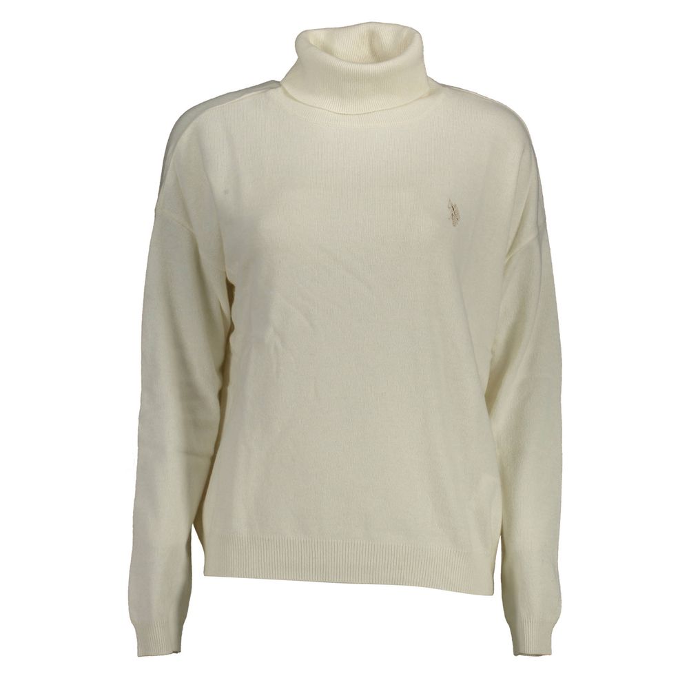 U.S. POLO ASSN. Bianco Polyamide Women Sweater - ClickThatClicks 