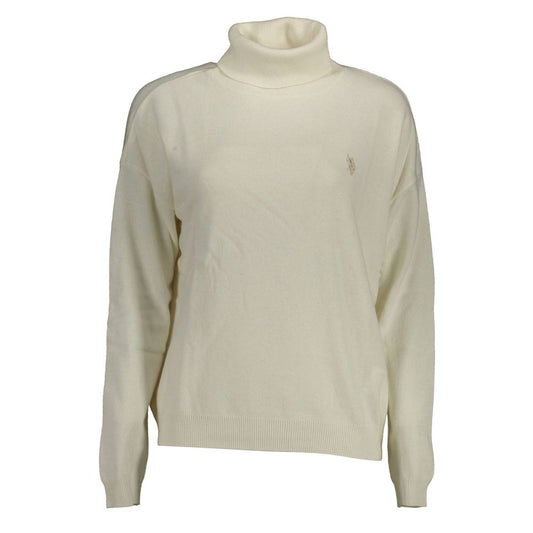 U.S. POLO ASSN. Bianco Polyamide Women Sweater - ClickThatClicks 