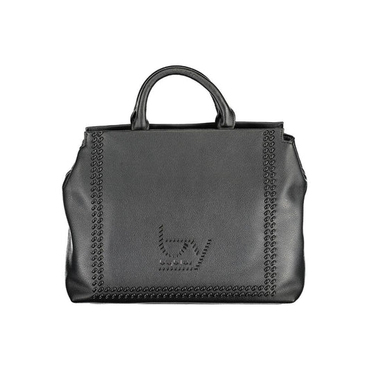 BYBLOS Black Polyurethane Women Handbag - ClickThatClicks 