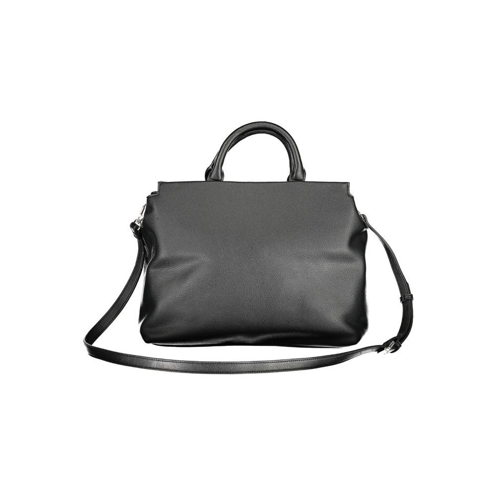 BYBLOS Black Polyurethane Women Handbag - ClickThatClicks 