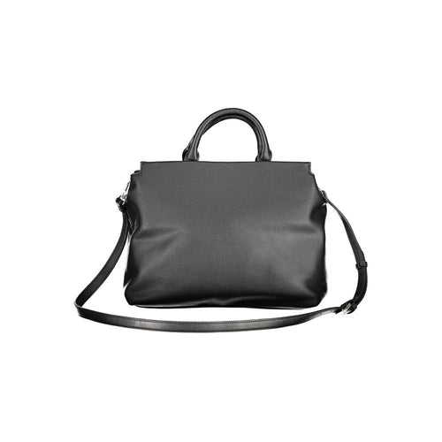 BYBLOS Black Polyurethane Women Handbag - ClickThatClicks 