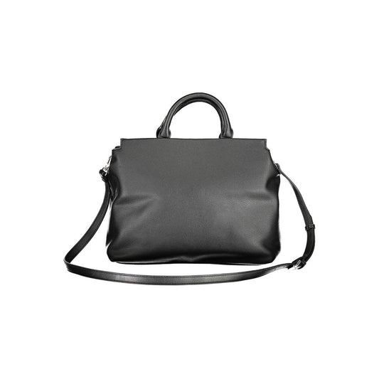 BYBLOS Black Polyurethane Women Handbag - ClickThatClicks 