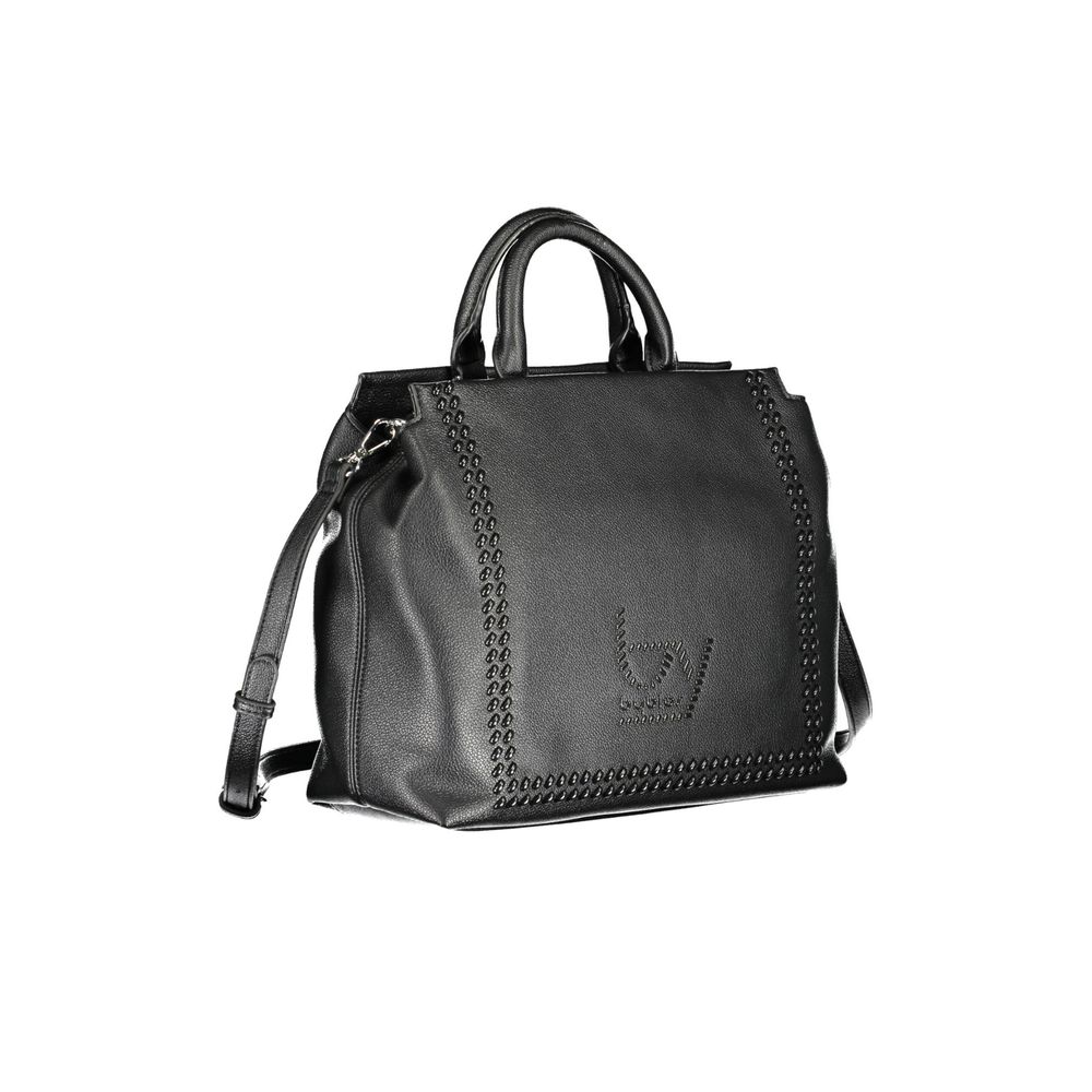 BYBLOS Black Polyurethane Women Handbag - ClickThatClicks 