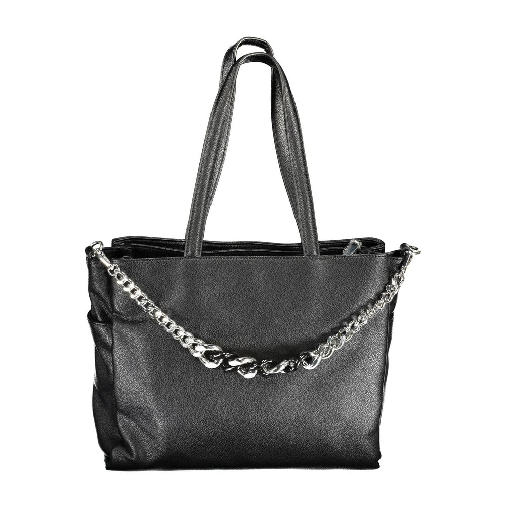 BYBLOS Black Polyurethane Women's Handbag - ClickThatClicks 
