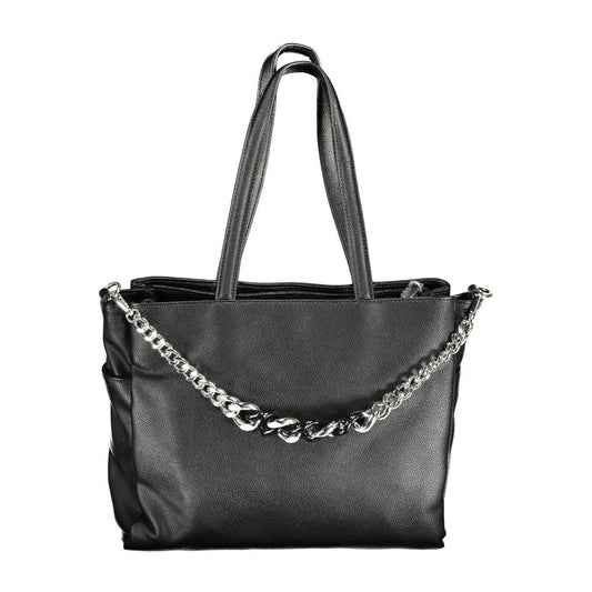 BYBLOS Black Polyurethane Women's Handbag - ClickThatClicks 
